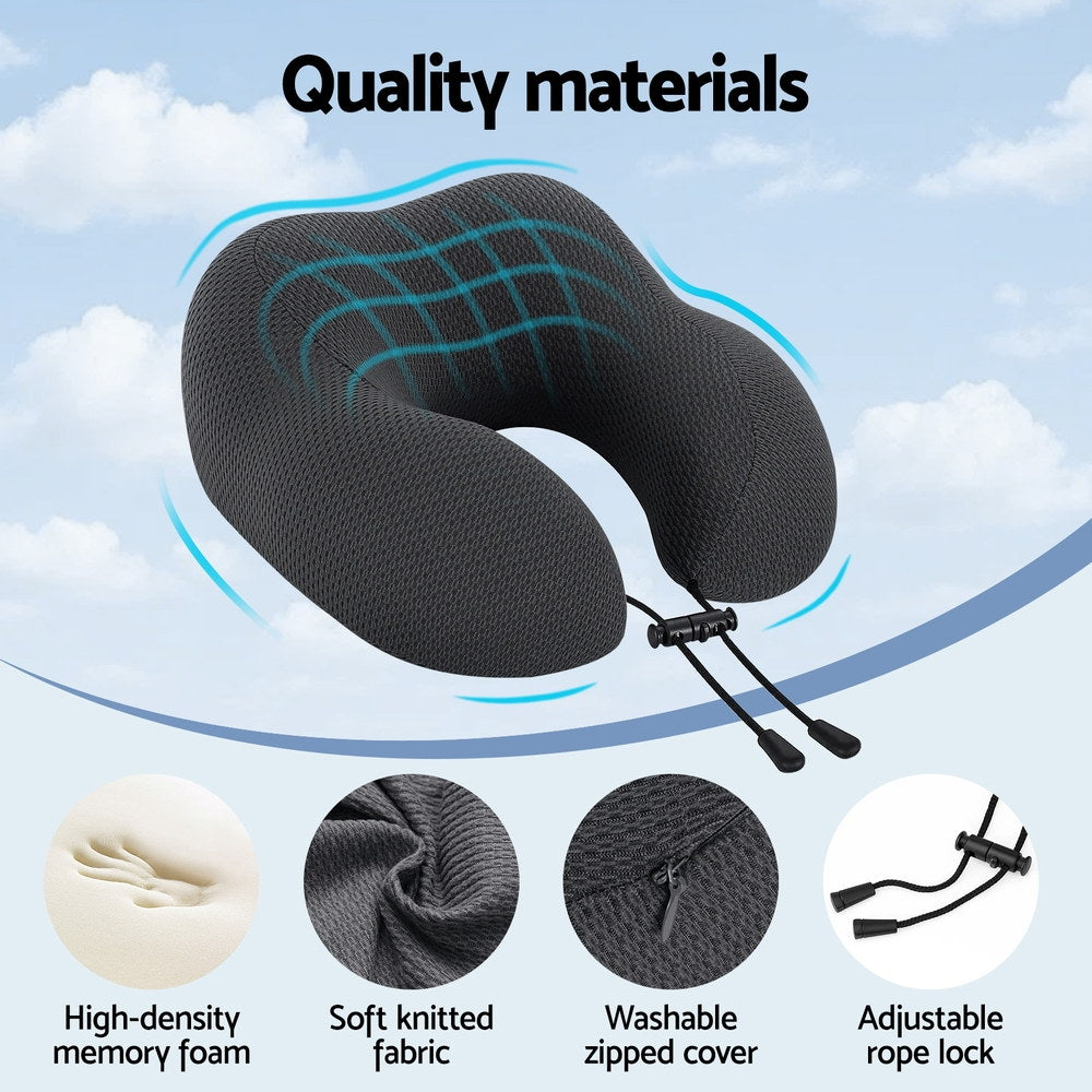 Giselle Bedding Travel Neck Pillow U-Shape Support Memory Foam Plane Car Cushion Giselle Bedding