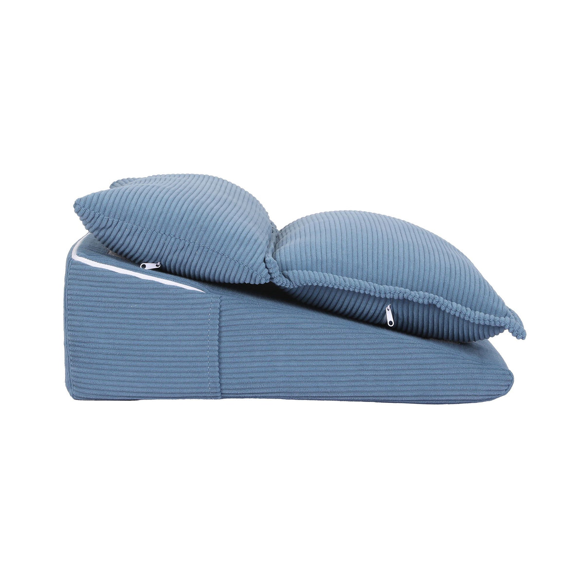 Giselle Reading Pillow For Sitting In Bed, No-Sag 25D Foam Base, Modular Backrest With Dual Pockets For Gaming, 52x51x26cm Corduroy Cover Awezingly