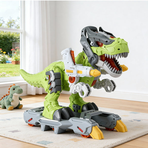Keezi Kids Dinosaur Ride On Push Car Toy with Spray Function Indoor Outdoor Toys Awezingly