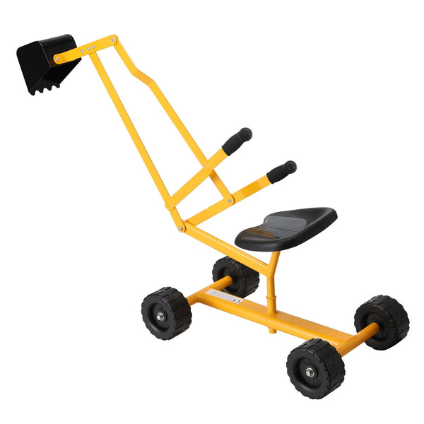 Keezi Kids Ride On Car Digger Bulldozer Sandpit Play Toys Rotate Seat Yellow Keezi
