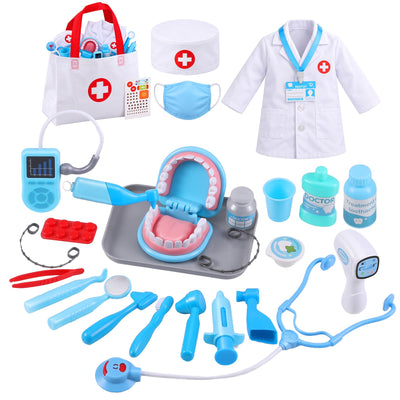 Keezi Kids Doctor Play Set Pretend Dentist Play Set Toy Medical Kits 30PCS