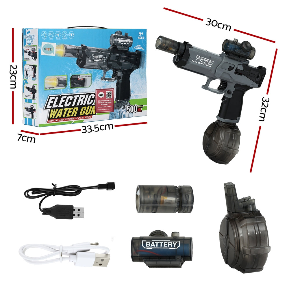 Keezi Kids Adult Electric Water Gun 500ml Water Tank Light Squirt Guns Toys Awezingly
