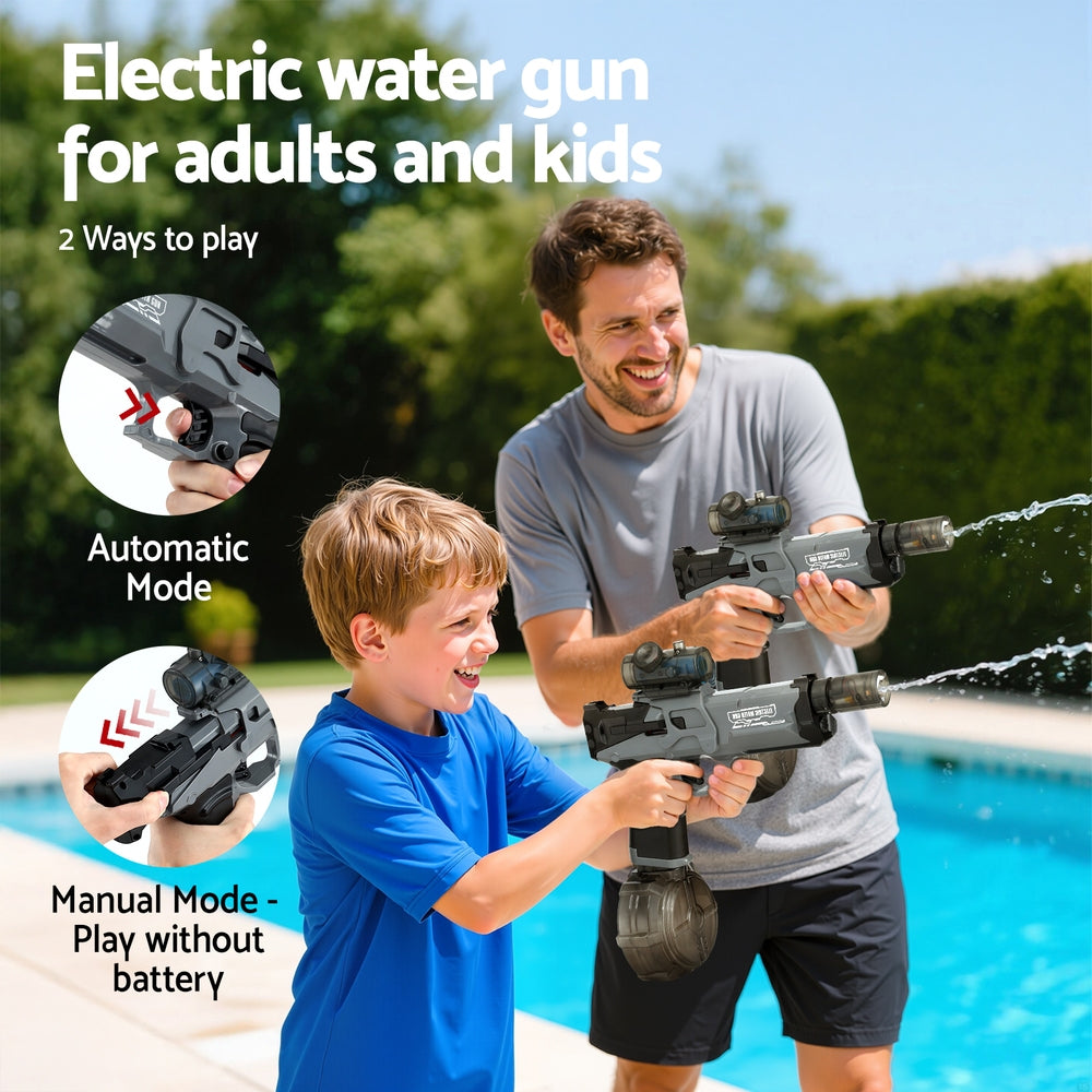 Keezi Kids Adult Electric Water Gun 500ml Water Tank Light Squirt Guns Toys Awezingly
