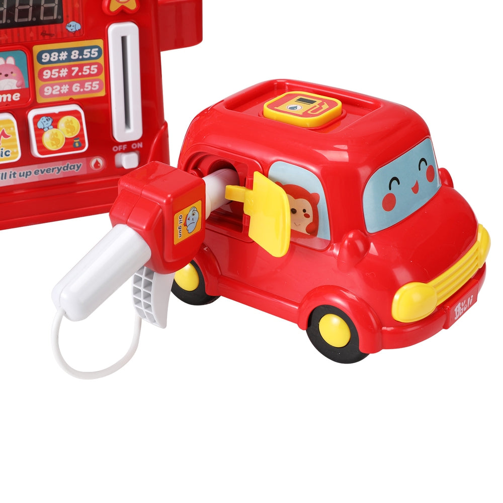 Keezi Kids Gas Petrol Station Pumper Pretend Play Toys Car Music Card Playset Keezi