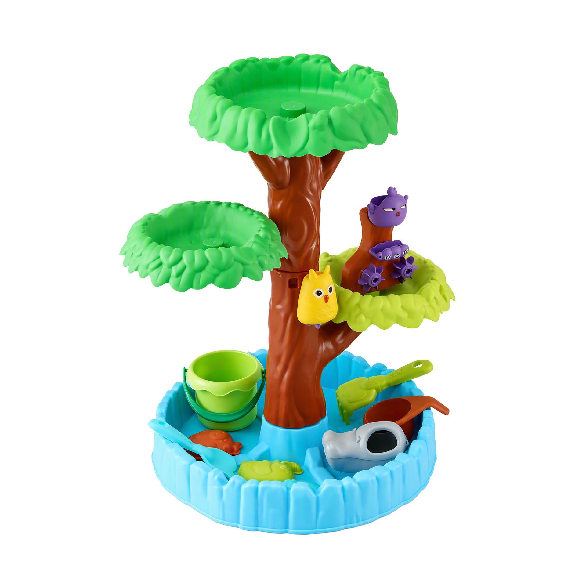 Keezi 62cm Tree Water Table Kids Sandpit Toys Set with Shovels Molds for Sand Play Awezingly