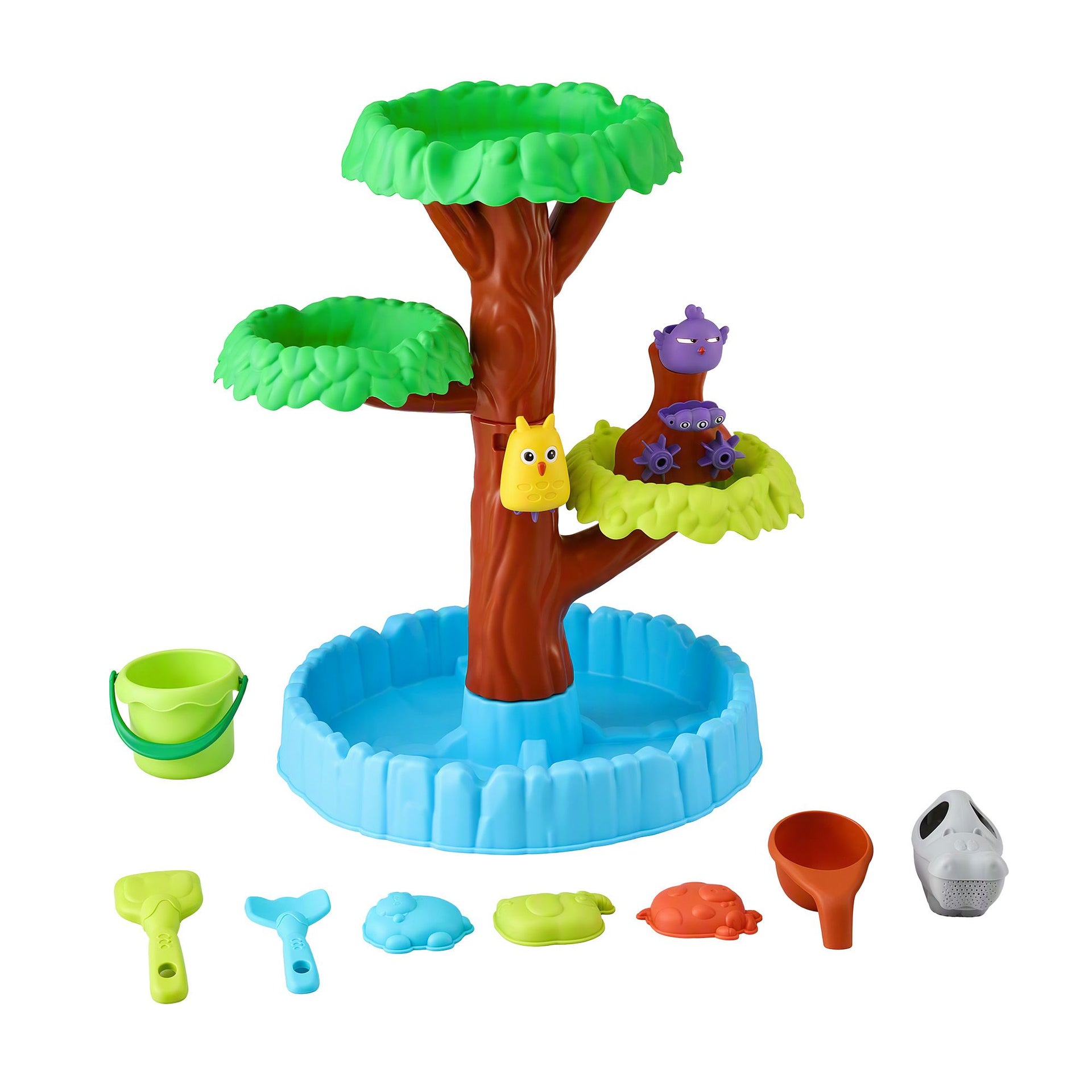 Keezi 62cm Tree Water Table Kids Sandpit Toys Set with Shovels Molds for Sand Play Awezingly