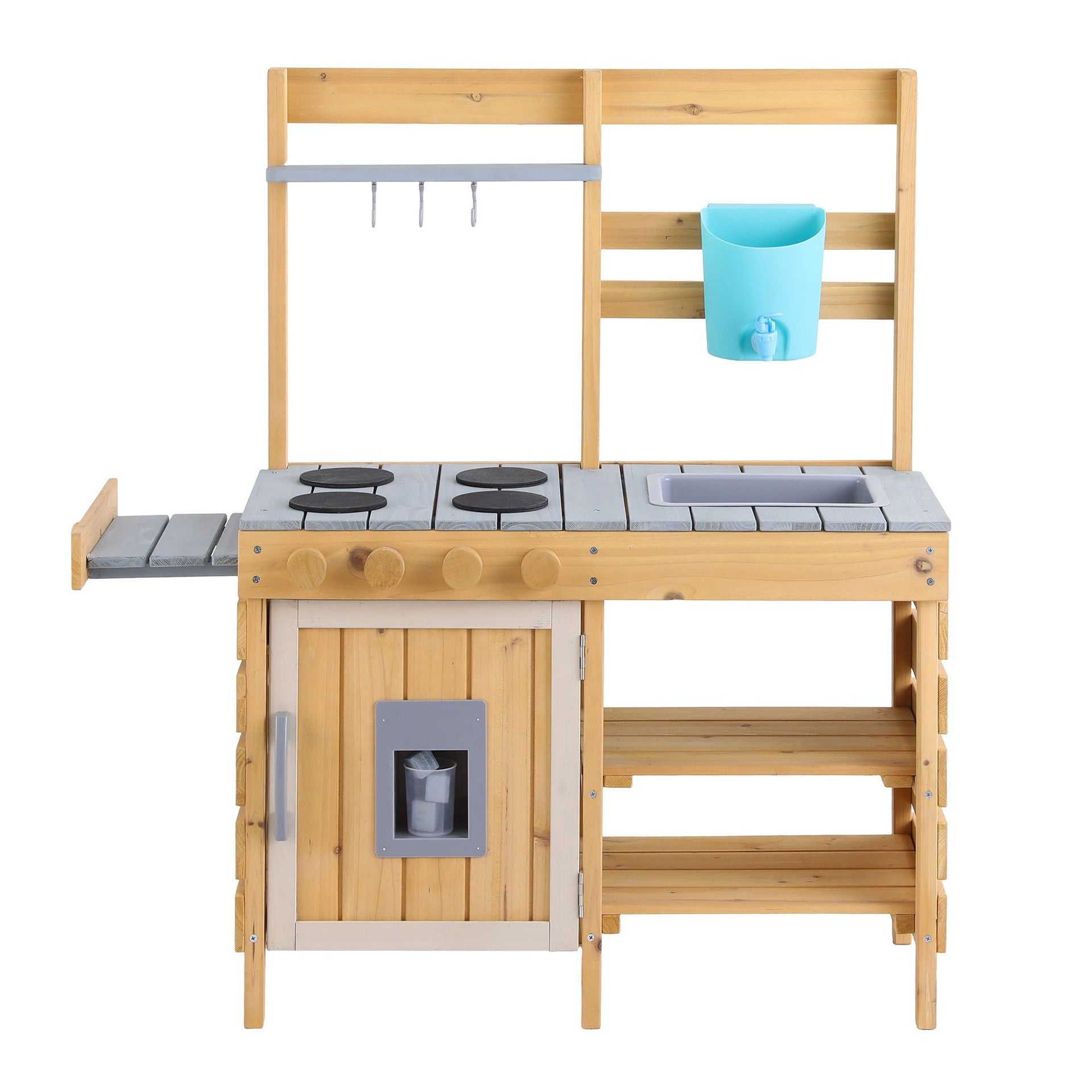 Keezi Kids Kitchen Playset Wooden Play Kitchen Mud Kitchen Toy Kitchen 95cm Tall Keezi