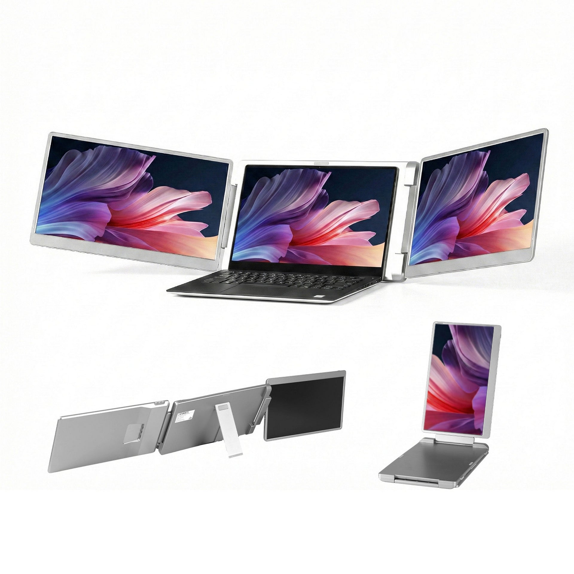 Devanti Triple Portable Monitor Laptop Screen Extender 15.6