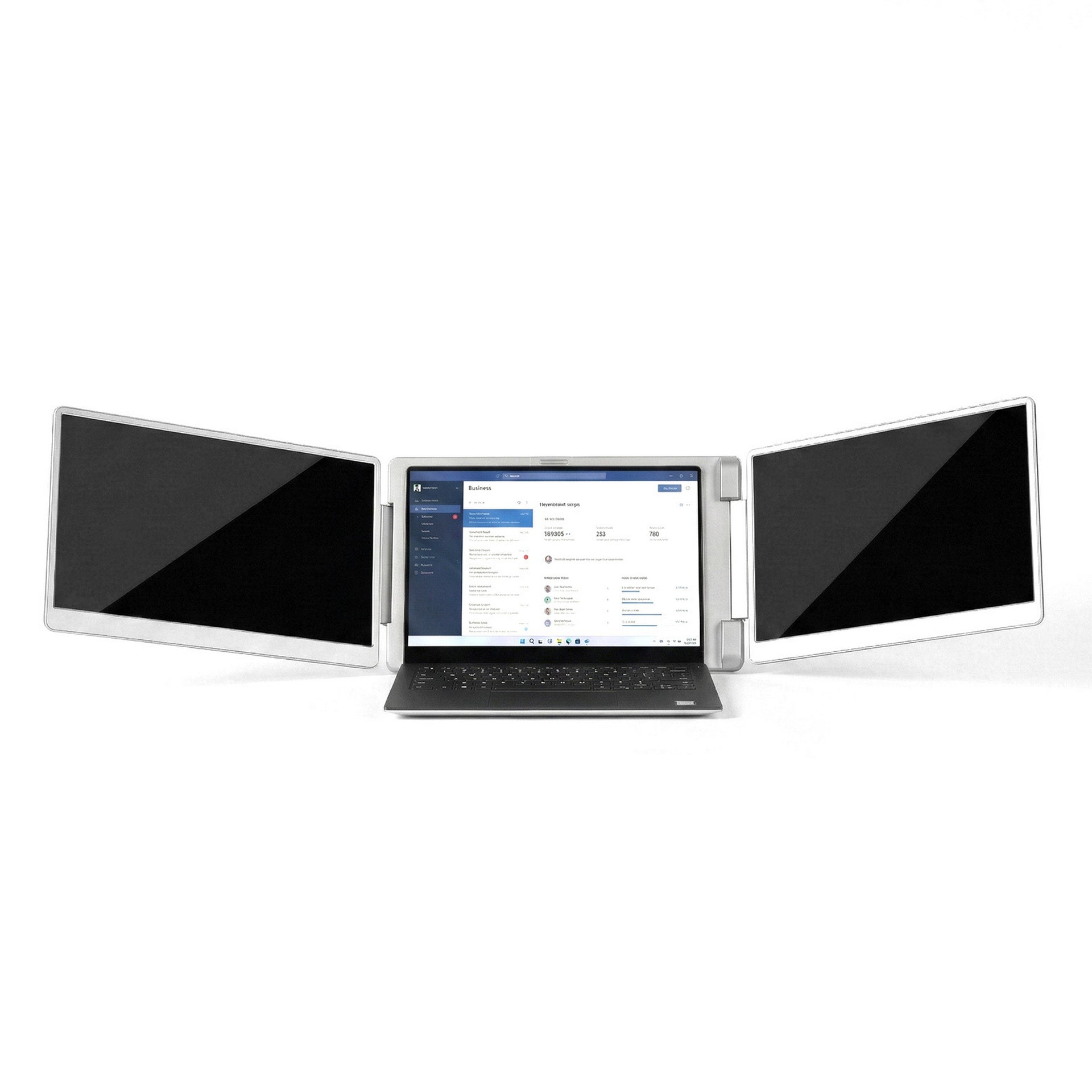 Devanti Triple Portable Monitor Laptop Screen Extender 15.6