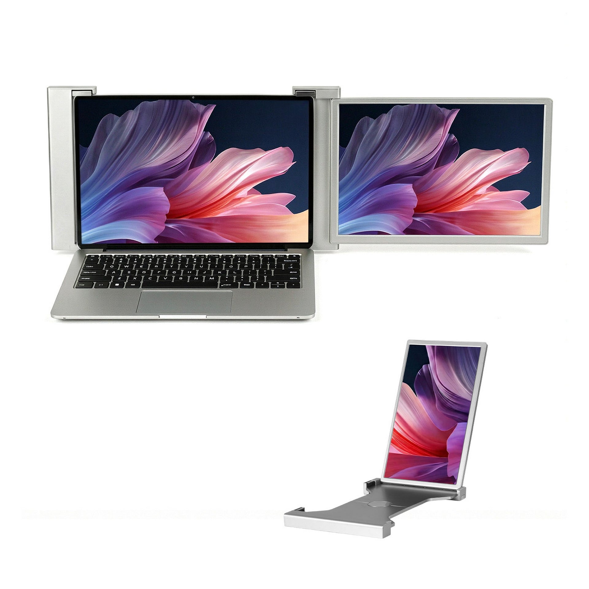Devanti Portable Monitor Laptop Screen Extender Dual Display 1080P IPS USB C Awezingly