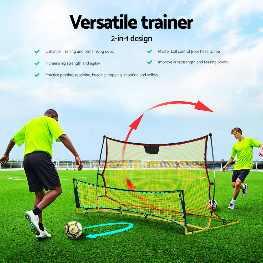 Everfit 2.1m Football Soccer Net Portable Goal Net Rebounder Sports Training Yellow Everfit
