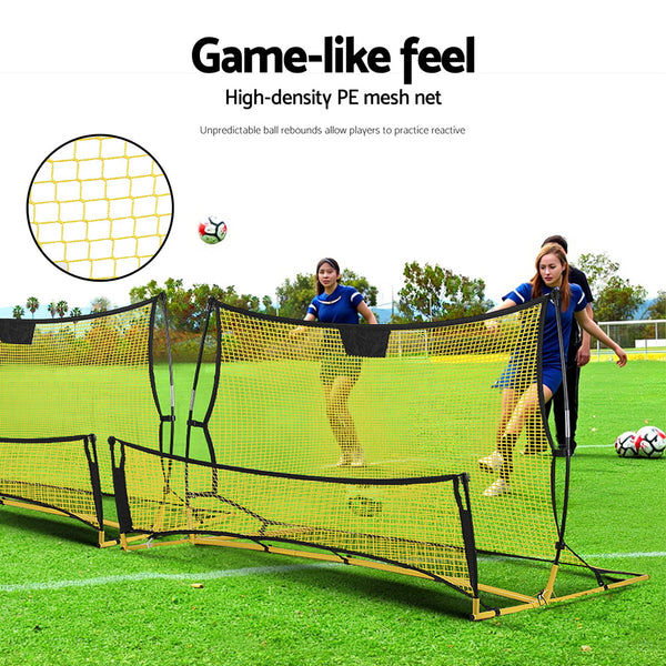 Everfit 2.1m Football Soccer Net Portable Goal Net Rebounder Sports Training Yellow Everfit