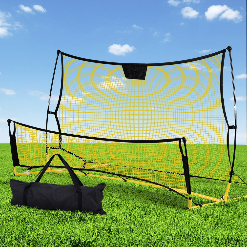 Everfit 2.1m Football Soccer Net Portable Goal Net Rebounder Sports Training Yellow Everfit