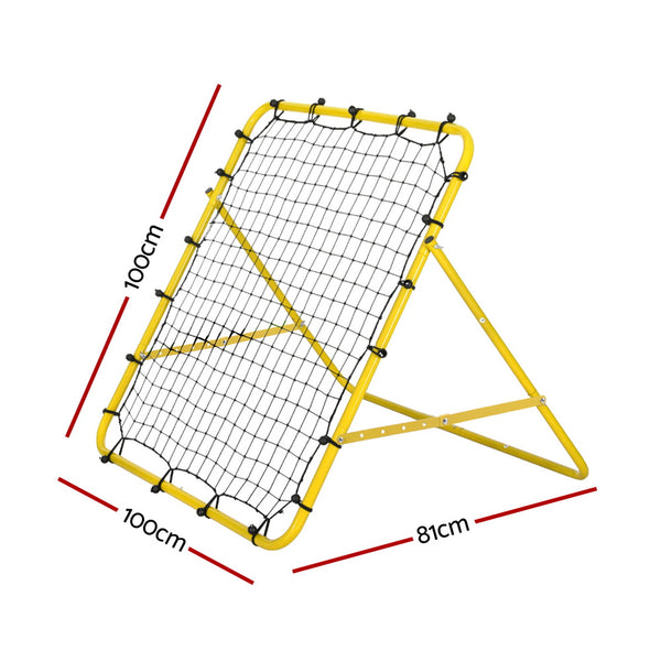 Everfit Baseball Soccer Net Rebounder Football Goal Net Sports Training Aid Yellow Everfit