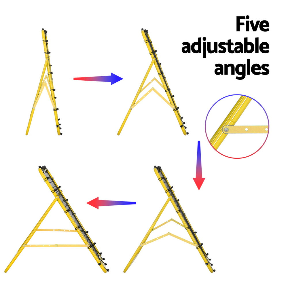 Everfit Baseball Soccer Net Rebounder Football Goal Net Sports Training Aid Yellow Everfit