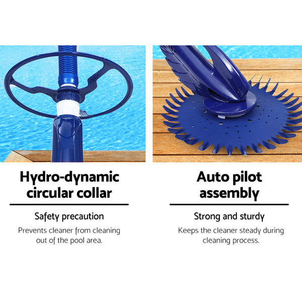 Aquabuddy Pool Cleaner Automatic Swimming Floor Climb Wall Vacuum 10M Hose Awezingly
