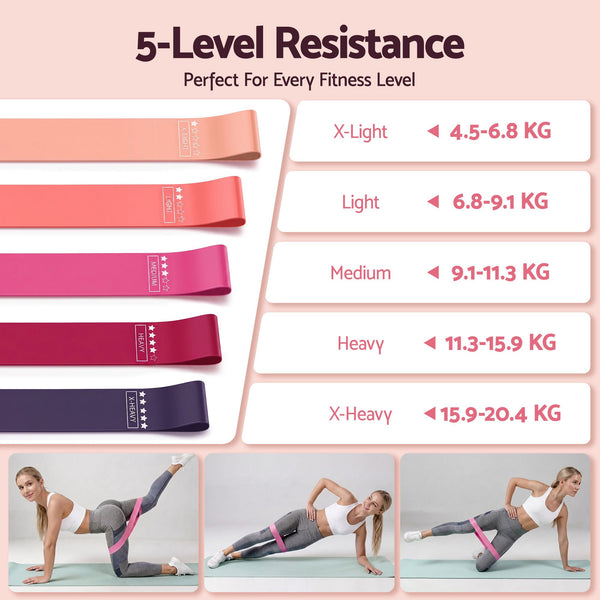 Everfit Pilates Ring Set for Women, 15pcs Home Workout Pilates Equipment with Ring, Ball, Yoga Socks, D-Ring etc. Pilates Starter Kit for Strength, Toning and Flexibility Pink Everfit