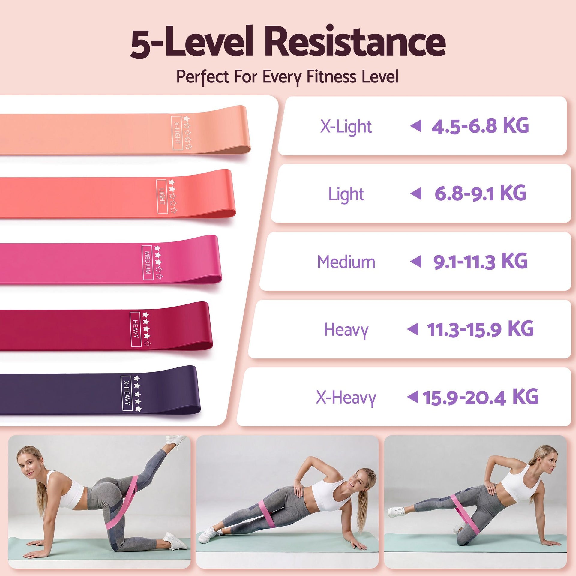 Everfit Pilates Ring Set for Women, 15pcs Home Workout Pilates Equipment with Ring, Ball, Yoga Socks, D-Ring etc. Pilates Starter Kit for Strength, Toning and Flexibility Purple Everfit