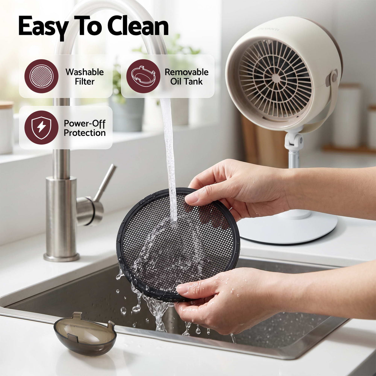 Devanti Portable Range Hood 5-Speed Rechargeable Desktop Extractor Fan BBQ Awezingly