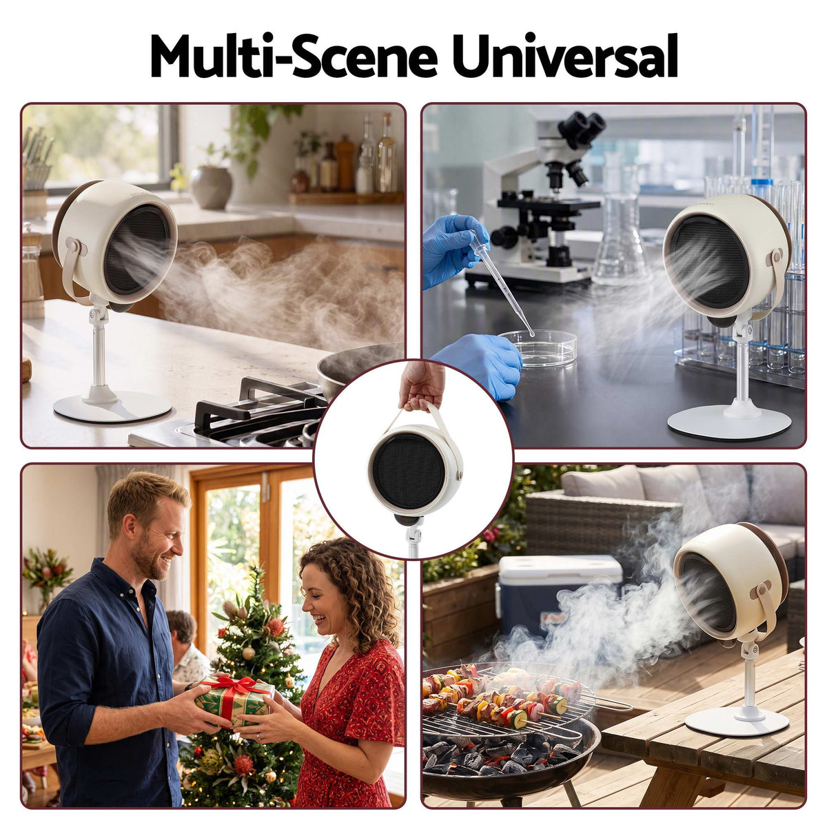 Devanti Portable Range Hood 5-Speed Rechargeable Desktop Extractor Fan BBQ Awezingly