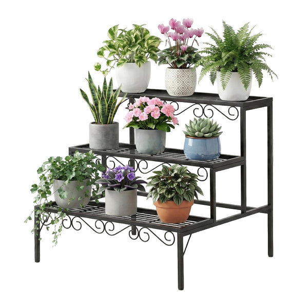 Artiss Plant Stand 3 Tier Metal Corner Plant Shelf Multiple Flower Holder Rack Artiss