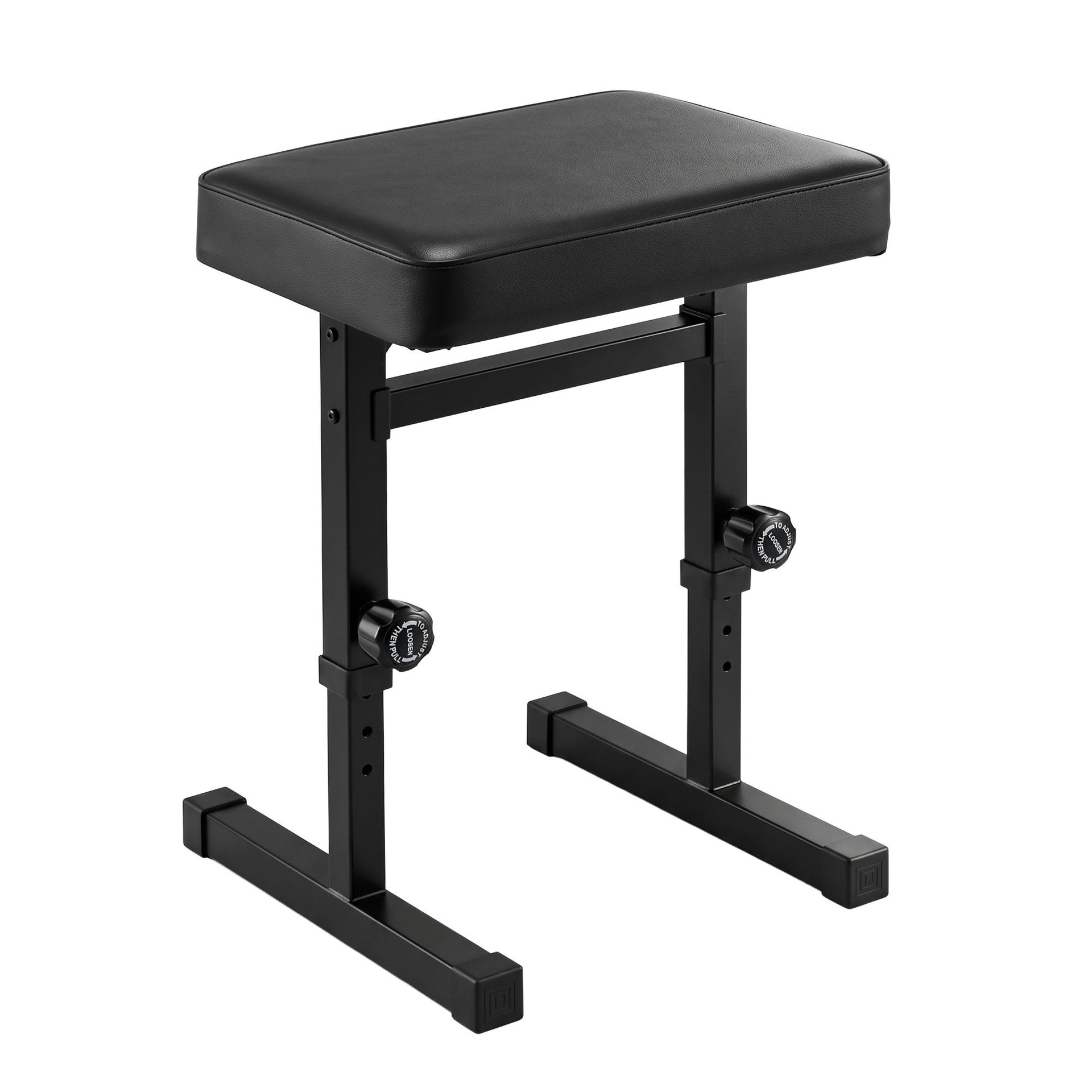 Alpha Piano Bench Adjustable Seat Heavy Duty H-Shape Piano Stool Black Awezingly