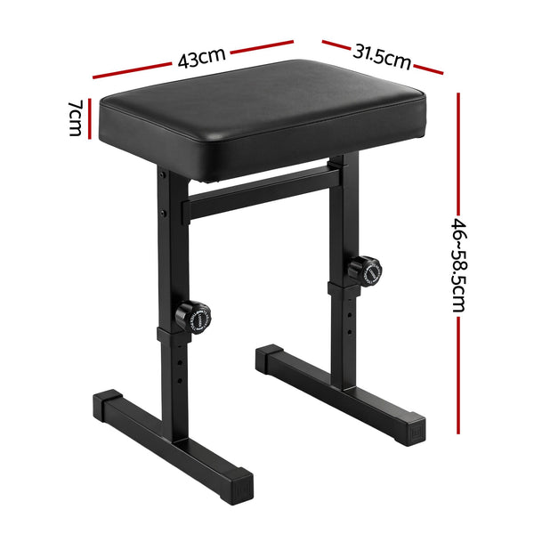 Alpha Piano Bench Adjustable Seat Heavy Duty H-Shape Piano Stool Black Awezingly