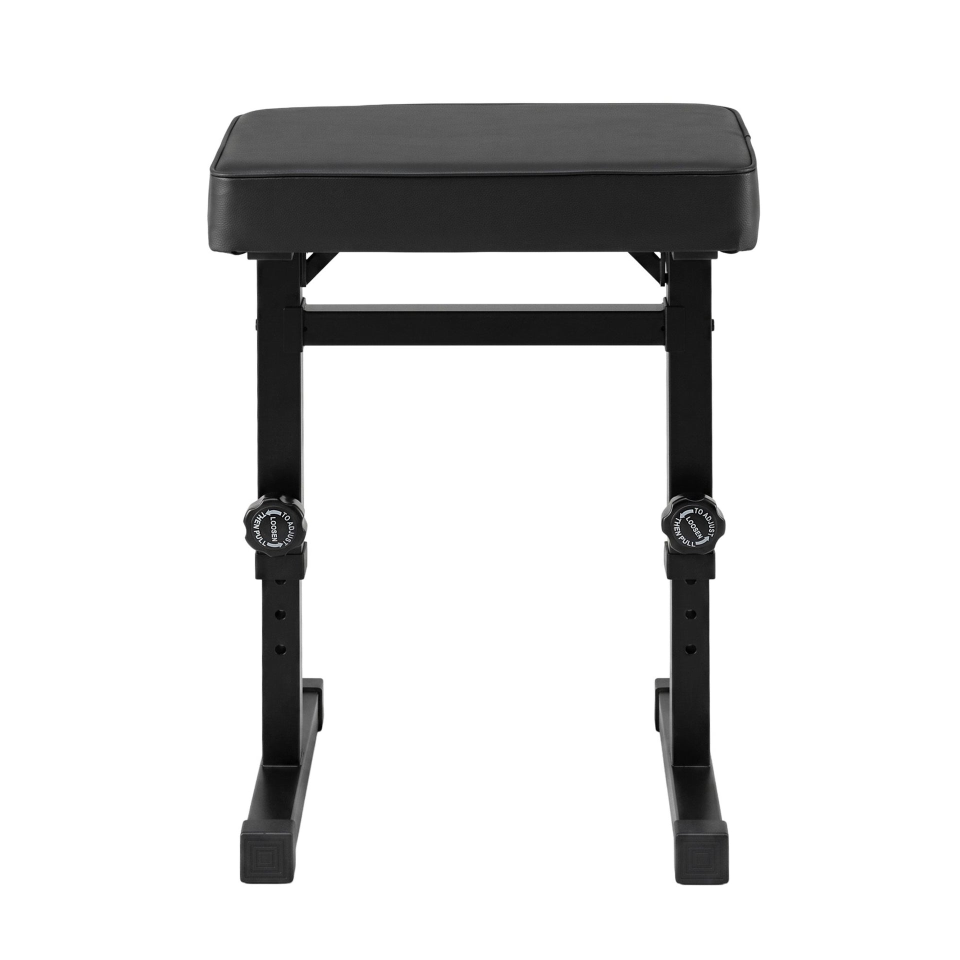 Alpha Piano Bench Adjustable Seat Heavy Duty H-Shape Piano Stool Black Awezingly