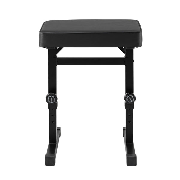 Alpha Piano Bench Adjustable Seat Heavy Duty H-Shape Piano Stool Black Awezingly