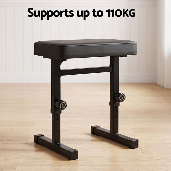 Alpha Piano Bench Adjustable Seat Heavy Duty H-Shape Piano Stool Black Awezingly