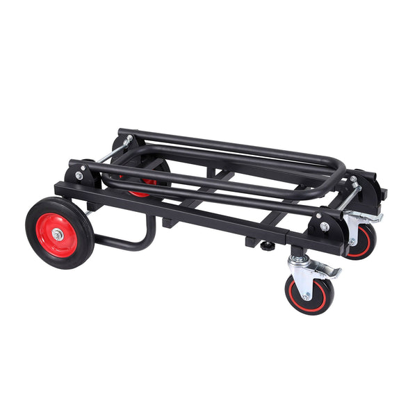 Giantz Foldable Hand Trolley Collapsible Transport Cart 180kg Load Black Awezingly