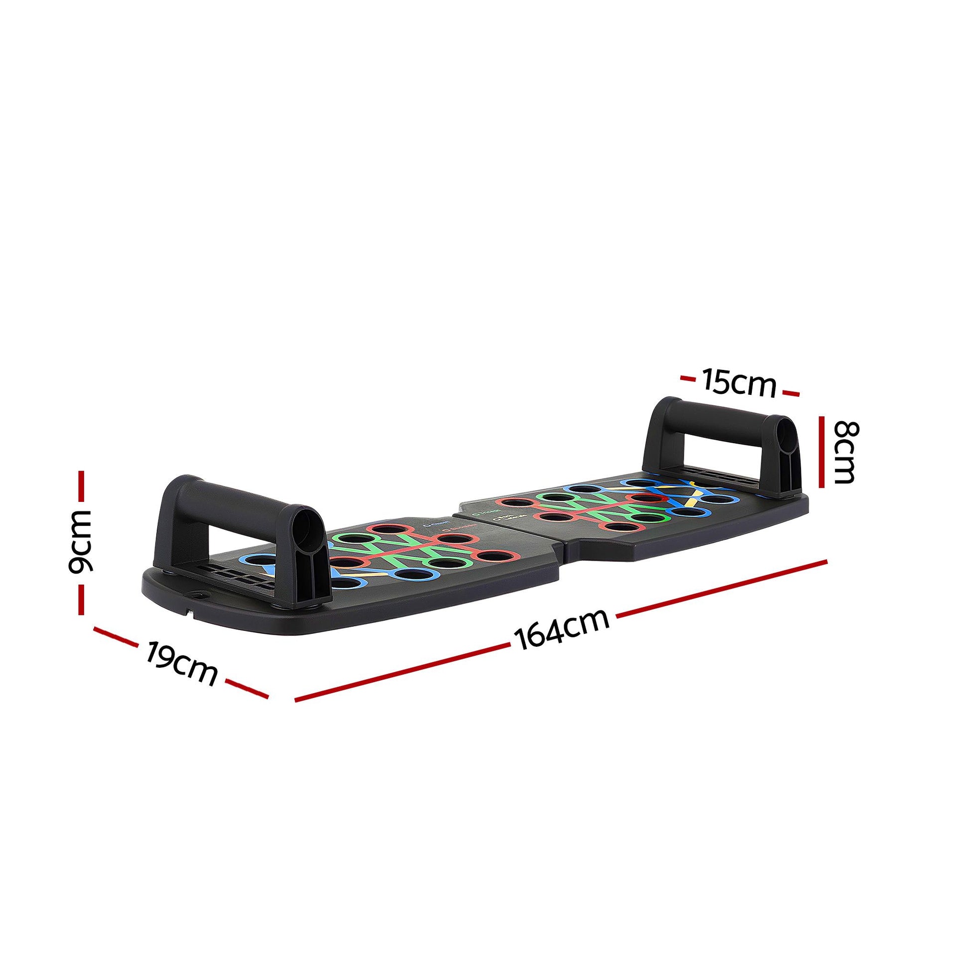 Everfit Push Up Board Home Gym Multi Function Workout Rack Black Everfit