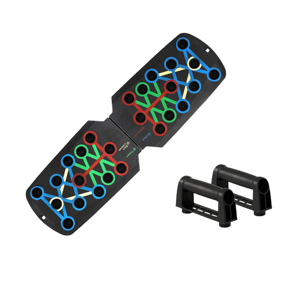 Everfit Push Up Board Home Gym Multi Function Workout Rack Black Everfit