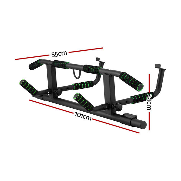 Multi-Grip Pull Up Bar Doorway Chin Up Horizontal Bar Home Gym Workout 101cm Length Awezingly