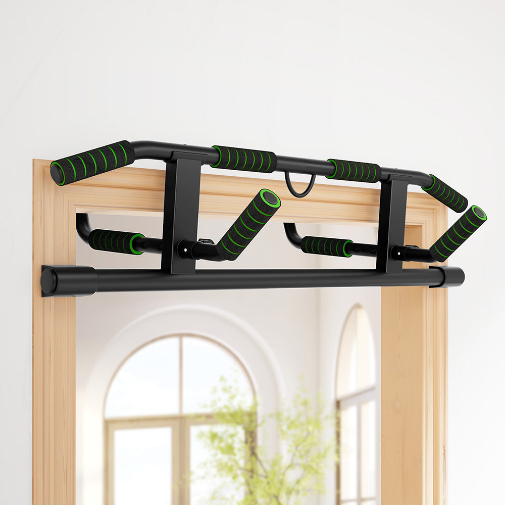 Multi-Grip Pull Up Bar Doorway Chin Up Horizontal Bar Home Gym Workout 101cm Length Awezingly