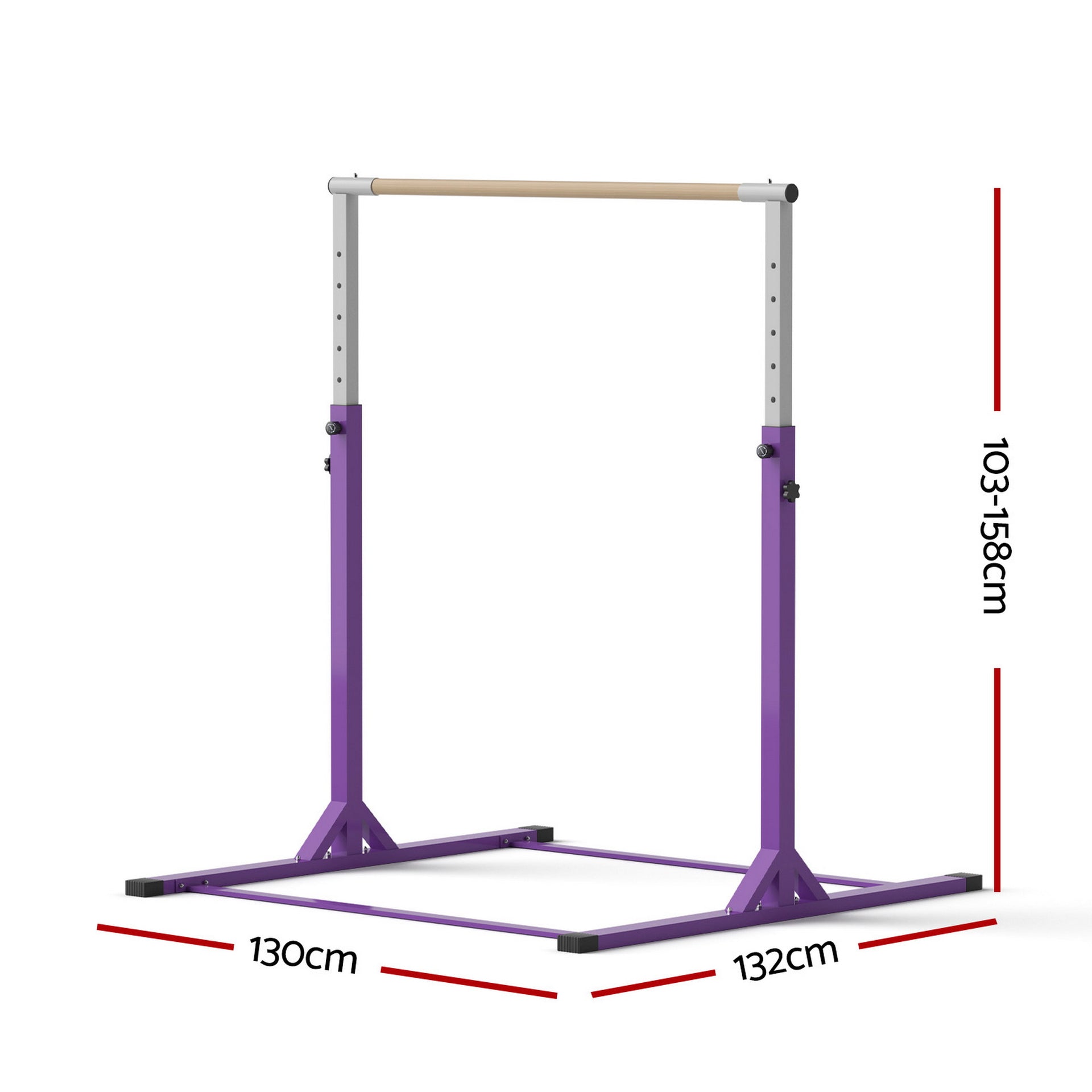Everfit Kids Gymnastics Bar Pull Up Station Monkey Bar Adjustable Indoor Garden Awezingly