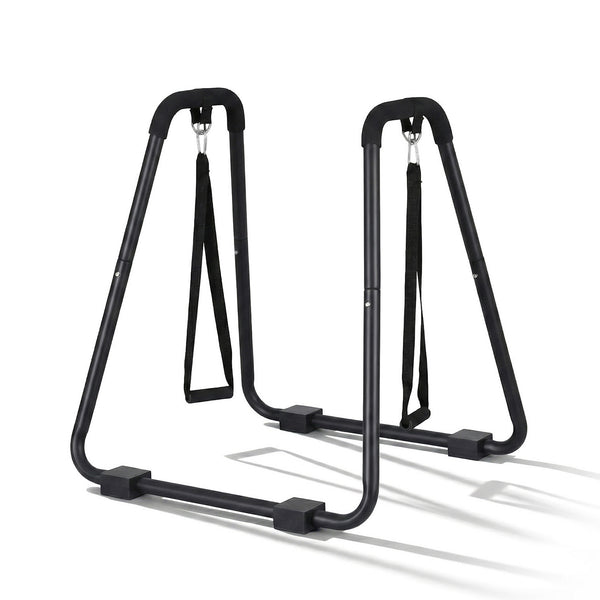 Everfit Dip Station Parallel Bars Heavy Duty Home Gym Stand Calisthenics Black Awezingly