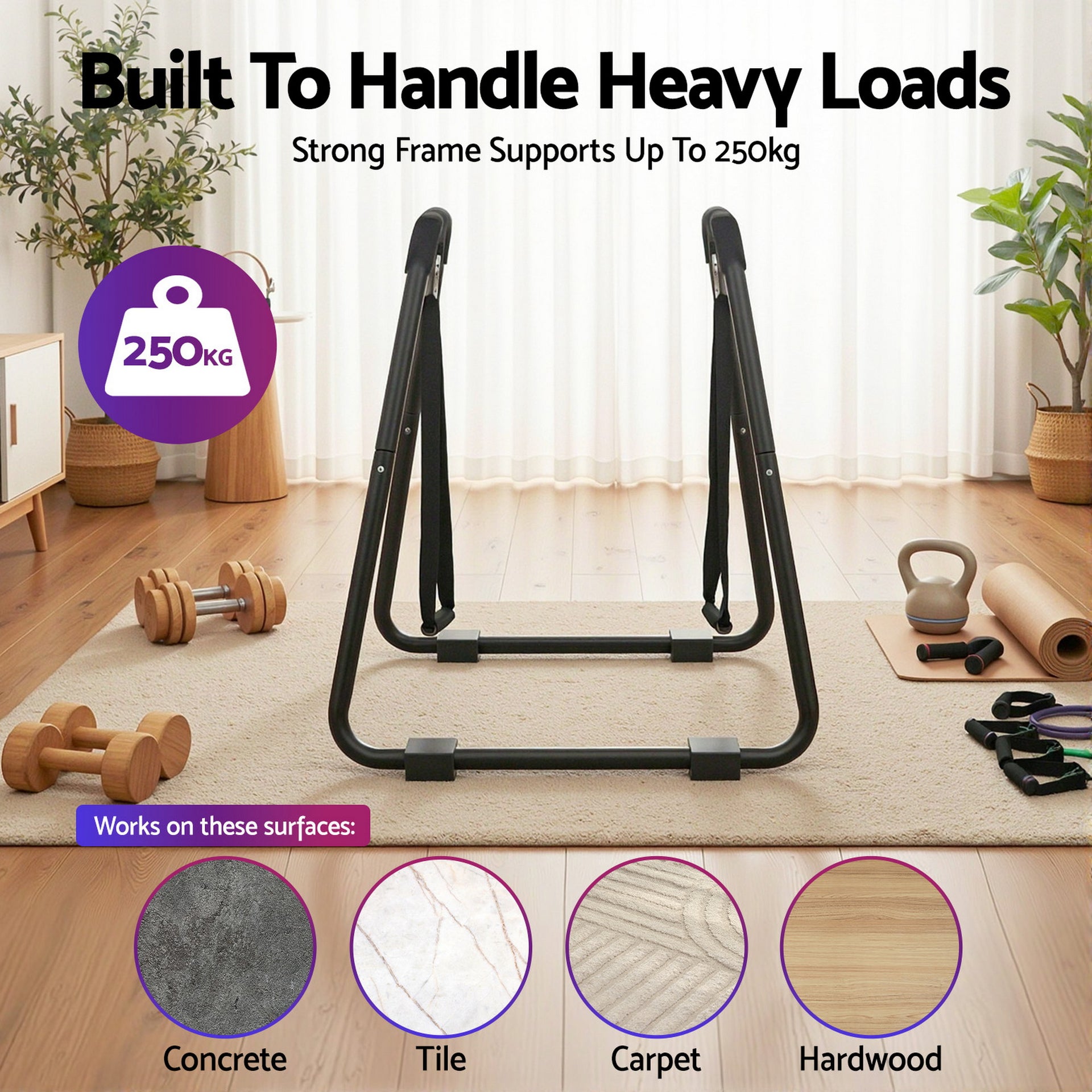 Everfit Dip Station Parallel Bars Heavy Duty Home Gym Stand Calisthenics Black Awezingly