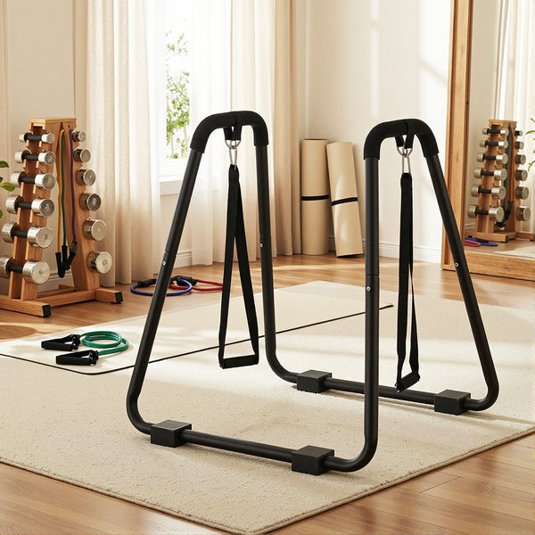Everfit Dip Station Parallel Bars Heavy Duty Home Gym Stand Calisthenics Black Awezingly