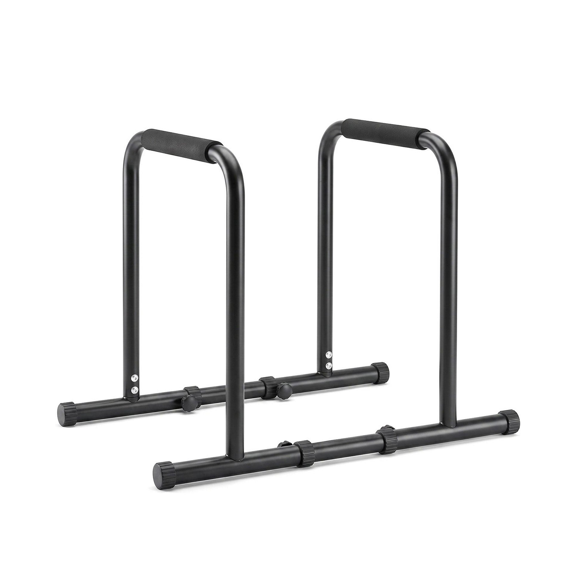 Everfit Dip Station Parallette Bars Home Gym Workout Stand Black Everfit
