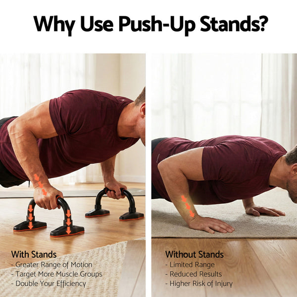 Everfit Push Up Bars Stands Parallel Handles Home Gym Fitness Strength Training Awezingly