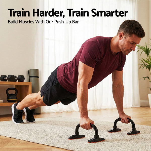 Everfit Push Up Bars Stands Parallel Handles Home Gym Fitness Strength Training Awezingly