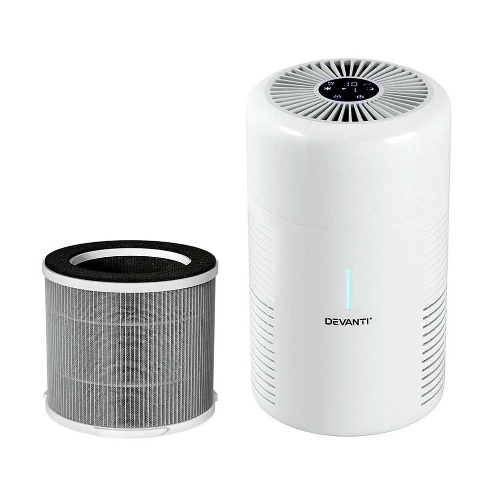 Devanti Air Purifier 3-layer HEPAh11 Filter Home Freshener Carbon PM2.5 Remover Awezingly
