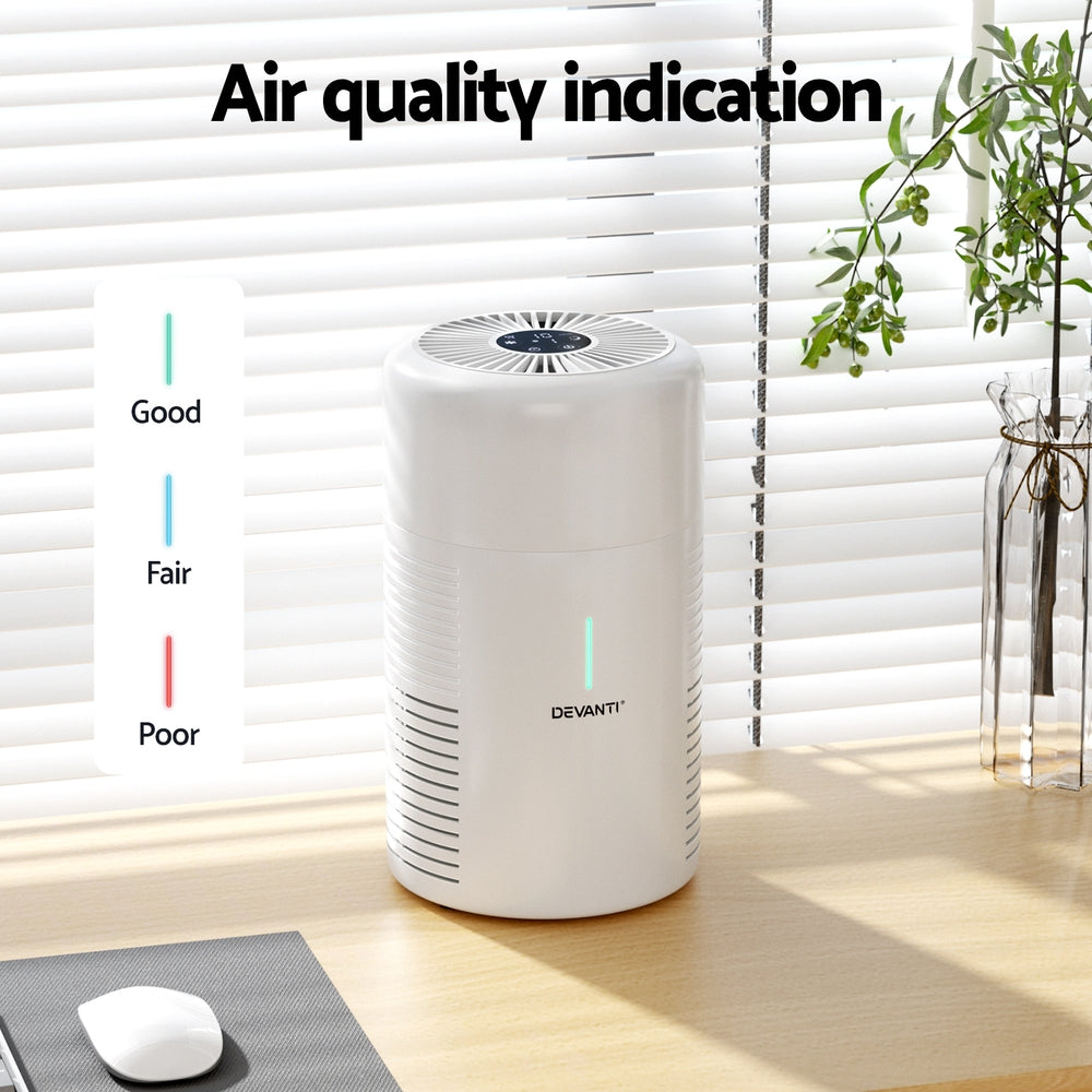 Devanti Air Purifier HEPA Filter Home Purifiers Dust Sensor PM2.5 Remover Devanti