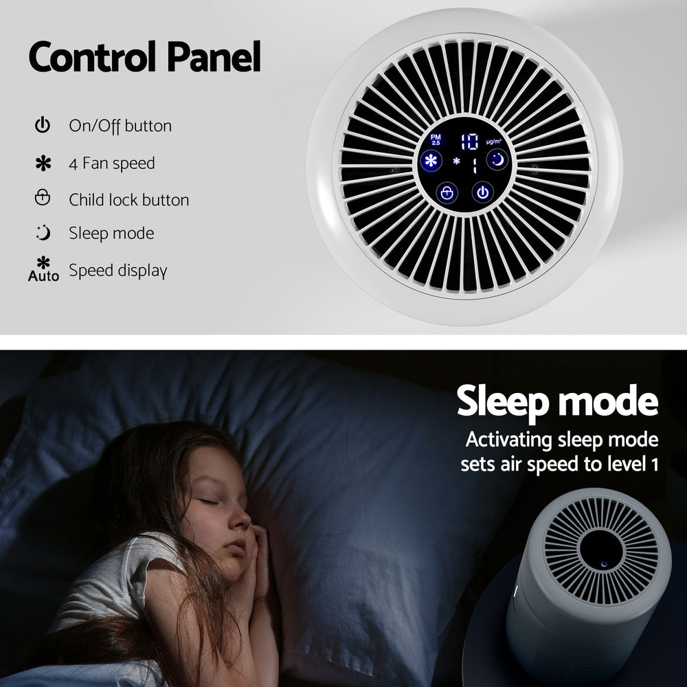 Devanti Air Purifier HEPA Filter Home Purifiers Dust Sensor PM2.5 Remover Devanti