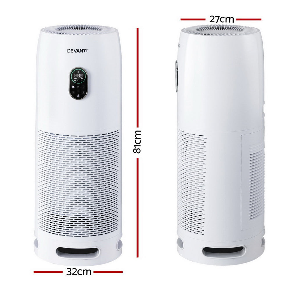 Devanti Air Purifier 4-Layer HEPA Filter White Devanti