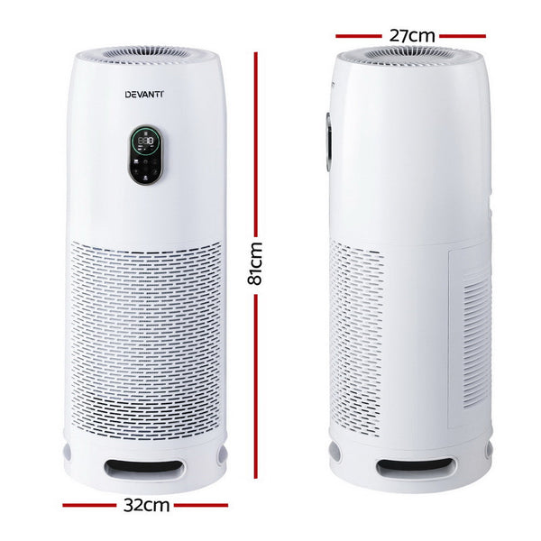 Devanti Air Purifier 4-Layer HEPA Filter White Devanti