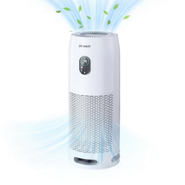 Devanti Air Purifier 4-Layer HEPA Filter White Devanti