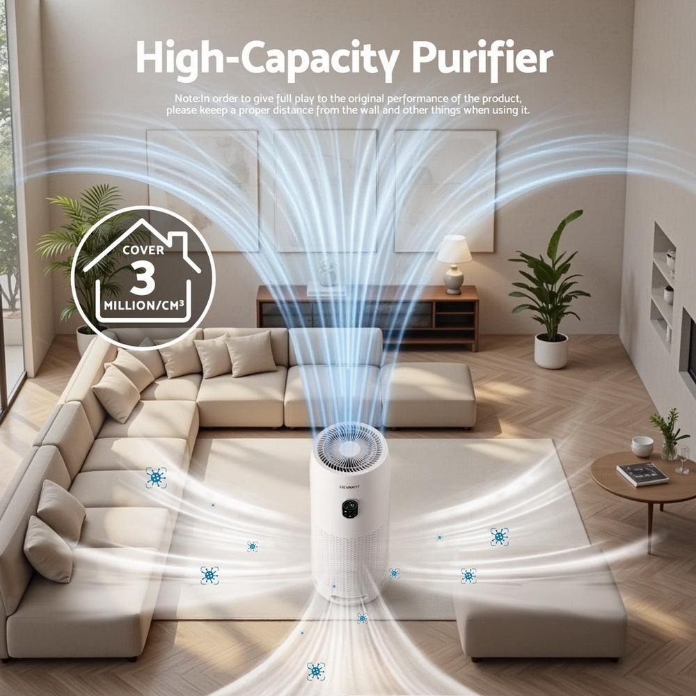 Devanti Air Purifier 4-Layer HEPA Filter White Devanti