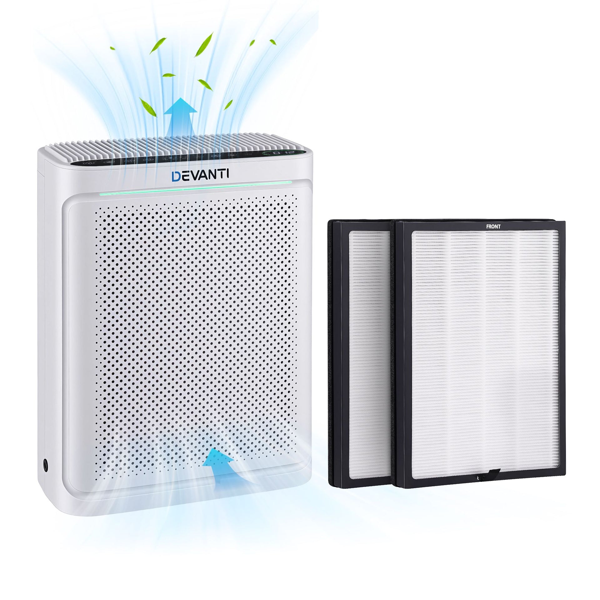 Devanti Air Purifier H12 HEPA Cleaner PM2.5 Display Spare Filter White Devanti